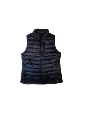 Eddie Bauer Womens Alpine Vest Size M Black 100% Nylon Quilted Lightweight Warm
